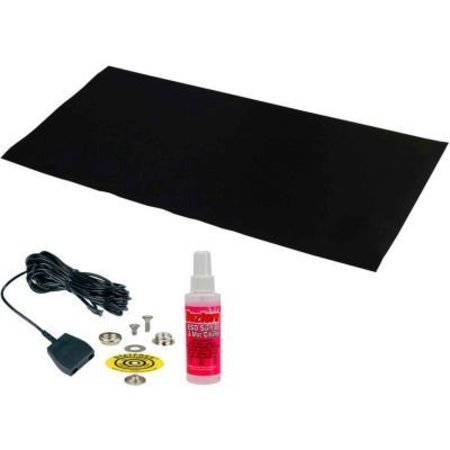 DESCO INDUSTRIES INC Desco Statfree Z2„¢ 42542 Dissipative 3-Layer Vinyl Mat Kit 24"D x 48"W - Black 42542